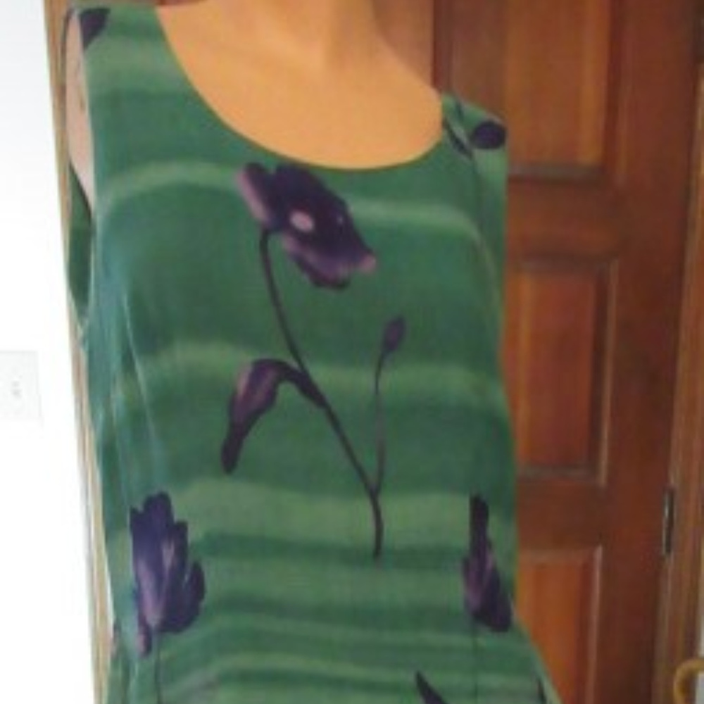 SCARLETT LONG FLORAL GREEN DRESS WRAP Size 8M